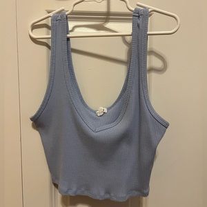 garage baby blue seamless tank